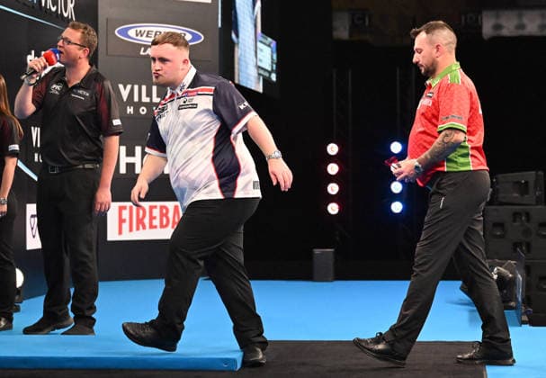 14 06 2026, xhbx, Dart World Cup of Darts 2026, v l Luke Littler England , Jonny Clayton Wales DFL DFB REGULATIONS PROHIBIT ANY USE OF PHOTOGRAPHS as IMAGE SEQUENCES and or QUASI VIDEO Frankfurt