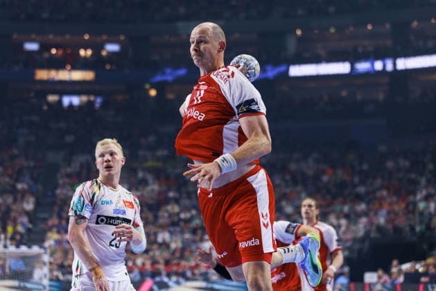 Simon HALD Aalborg Handbold, 11 scores a goal, Action, Goal throw GER, Aalborg Handbold vs SC Magdeburg, Handball, TruckScout24 EHF FINAL4 2026, Match for 3rd place, Match time 2025 2026, 14 06 2026,, GER, Aalborg Handbold vs SC Magdeburg, Handball, TruckScout24 EHF FINAL4 2026, Match for 3rd place, Match time 2025 2026, 14 06 2026, Koeln Copyright: xEibnerxPressefoto OliverxSchmidtx EP_OST