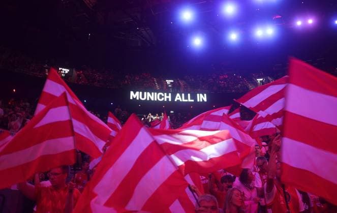 Basketball, Bayern Berlin Bundesliga, FC Bayern Basketball Alba Berlin, Playoff Final, 2 Game, Season 2025 2026, 14 06 2026, in Munich, S A P G A R D E N, Germany Source Copyright Credit Oryk HAIST xBASKETBALL-BAYERN-BERLINx