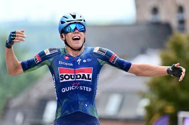 Muur Classic Geraardsbergen 2026 Cycling Race GERAARDSBERGEN, BELGIUM - JUNE 14 : Magnier Paul (FRA) of Soudal Quick-Step wins during the 4th edition of Muur Classic Geraardsbergen an UCI Class 1.1 one day cycling road race for Men Elite of km with start in Geraardsbergen and finish in Geraardsbergen on June 14, 2026 in Geraardsbergen, Belgium, 14 06 2026 Geraardsbergen Belgium  Copyright: xPeterxDexVoechtx