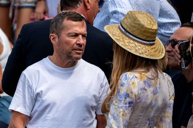 Lothar Matthaeus with girlfriend Theresa Sommer, Ben Shelton vs Taylor Fritz, Tennis, ATP Tournament, Boss Open, Center Court, Final, 14 06 2026, Ben Shelton vs Taylor Fritz, Tennis, ATP Tournament, Boss Open, Center Court, Final, 14 06 2026, Stuttgart Copyright: xEibner-Pressefoto EdwardxCheungx EP_ECG