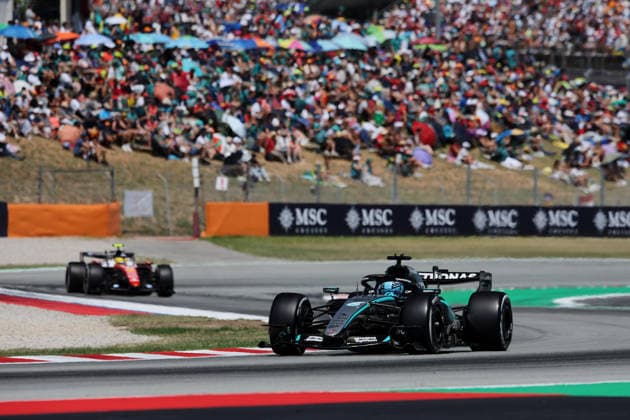 F1 - BARCELONA-CATALUNYA GRAND PRIX 2026 63 RUSSELL George (gbr), Mercedes AMG F1 Team W17, action during the Formula 1 Barcelona-Catalunya Grand Prix 2026, 7th round of the 2026 Formula One World Championship, WM, Weltmeisterschaft from June 12 to 14, 2026 on the Circuit de Barcelona-Catalunya, in Montmelo, Spain - MontmeloSpain  Copyright: xDPPIx
