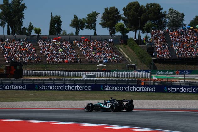 F1 - BARCELONA-CATALUNYA GRAND PRIX 2026 63 RUSSELL George (gbr), Mercedes AMG F1 Team W17, action during the Formula 1 Barcelona-Catalunya Grand Prix 2026, 7th round of the 2026 Formula One World Championship, WM, Weltmeisterschaft from June 12 to 14, 2026 on the Circuit de Barcelona-Catalunya, in Montmelo, Spain - MontmeloSpain  Copyright: xDPPIx