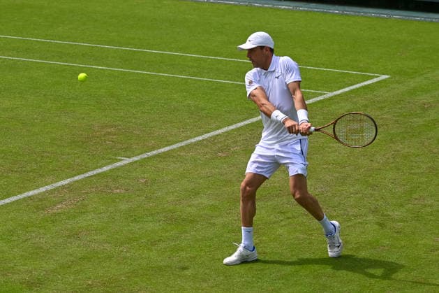 Roberto Bautista Agut Spain hits a ball TERRA WORTMANN Open 2026, Tennis, ATP, Tennis Men 500, Tournament, Qualification, 14 06 2026, TERRA WORTMANN Open 2026, Tennis, ATP, Tennis Men 500, Tournament, Qualification, 14 06 2026 Halle Copyright: xEibner-Pressefoto RobertxGertzenx EP_RGN