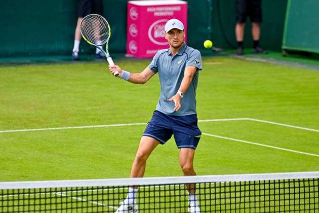 Raphael Collignon Belgium expects a ball TERRA WORTMANN Open 2026, Tennis, ATP, Tennis Men 500, Tournament, Qualification, 14 06 2026, TERRA WORTMANN Open 2026, Tennis, ATP, Tennis Men 500, Tournament, Qualification, 14 06 2026 Halle Copyright: xEibner-Pressefoto RobertxGertzenx EP_RGN