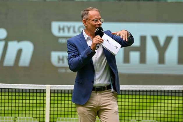 Bjoern Sassenroth Moderator TERRA WORTMANN Open 2026, Tennis, ATP, Tennis Men 500, Tournament, Qualification, 14 06 2026, TERRA WORTMANN Open 2026, Tennis, ATP, Tennis Men 500, Tournament, Qualification, 14 06 2026 Halle Copyright: xEibner-Pressefoto RobertxGertzenx EP_RGN