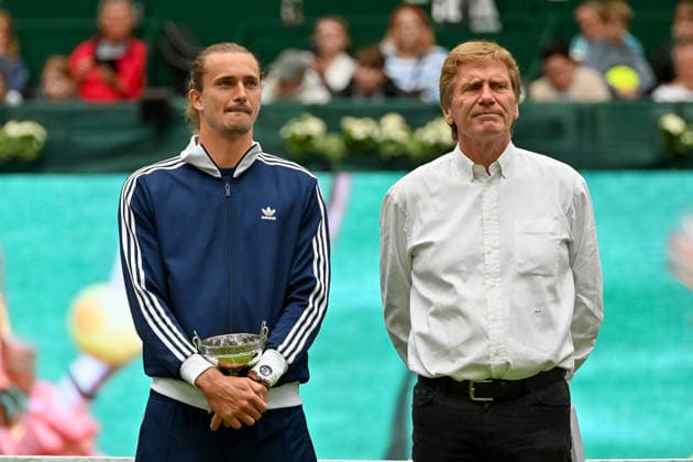Alexander Zverev Germany and Dietloff von Arnim President of the German Tennis Federation TERRA WORTMANN Open 2026, Tennis, ATP, Tennis Men 500, Tournament, Qualification, 14 06 2026, TERRA WORTMANN Open 2026, Tennis, ATP, Tennis Men 500, Tournament, Qualification, 14 06 2026 Halle Copyright: xEibner-Pressefoto RobertxGertzenx EP_RGN