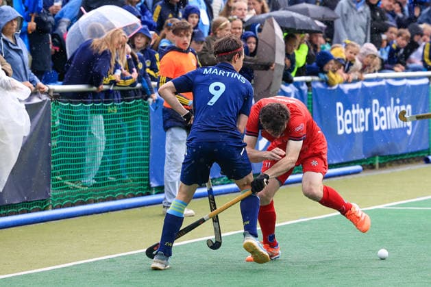 2026 06 14 , Zehlendorfer Wespen vs Berliner Hockey Club, Field Hockey,1 BL , Men, Clubanlage Wespennest Maximilian Martins Zehlendorfer Wespen, 09 , Frederik Gohlke Berliner Hockey Club, 11 Berlin Berlin Germany