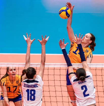 260614 Hanna Hellvig of Sweden during the European League volleyball match between Sweden and Bosnia and Herzegovina on June 14, 2026 in Ängelholm Photo Mathilda Schuler BILDBYRAN kod MA MA1000 volleyball volleyball european league sweden bosnia and herzegovina dam bbeng sverige sverige sweden  Copyright: MATHILDAxSCHULER BB260614MA004