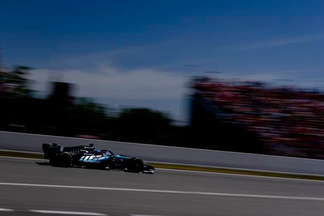 BARCELONA Formula 1 driver George Russell of Mercedes AMG Petronas Formula One Team during the Formula 1 Spain Catalonia at the Circuit de Barcelona Catalunya on June 14, 2026 in Barcelona, Spain Photo by DeFodi Images