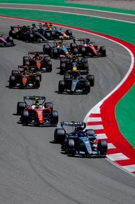 BARCELONA Formula 1 driver George Russell of Mercedes AMG Petronas Formula One Team, Formula 1 driver Lewis Hamilton of Scuderia Ferrari HP, Formula 1 driver Kimi Antonelli of Mercedes AMG Petronas Formula One Team, Formula 1 driver Lando Norris of McLaren Mastercard Formula 1 Team, Formula 1 driver Max Verstappen of Oracle Red Bull Racing during the Formula 1 Spain Catalonia at the Circuit de Barcelona Catalunya on 14 June 2026 in Barcelona, Spain Photo by DeFodi Images