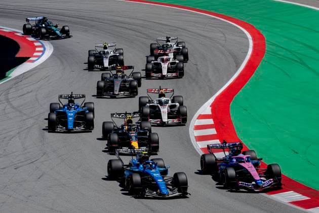 BARCELONA Formula 1 driver Carlos Sainz of Atlassian Williams F1 Team, Formula 1 driver Pierre Gasly of BWT Alpine F1 Team, Formula 1 driver Isack Hadjar of Oracle Red Bull Racing during the Formula 1 Spain Catalonia at the Circuit de Barcelona Catalunya on June 14, 2026 in Barcelona, Spain Photo by DeFodi Images