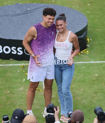 14 06 2026, Boss Open 2026, ATP Tour 250 Stuttgart, TTC Weissenhof, Tennis, Sport, in the picture Ben Shelton with girlfriend Trinity Rodman
