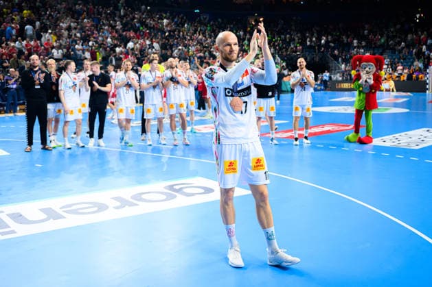Cologne, Germany Handball EHF CL Final 4 Match 3rd place Aalborg Handbold SC Magdeburg Tim Hornke SC Magdeburg Cologne Lanxess Arena North Rhine-Westphalia Germany