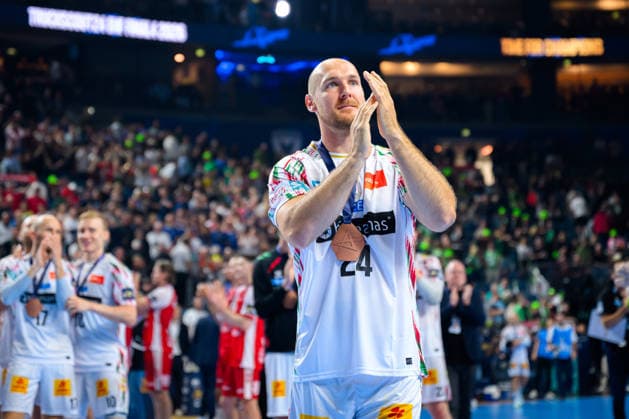 Cologne, Germany Handball EHF CL Final 4 Match 3rd place Aalborg Handbold SC Magdeburg Christian O Sullivan SC Magdeburg Cologne Lanxess Arena North Rhine-Westphalia Germany