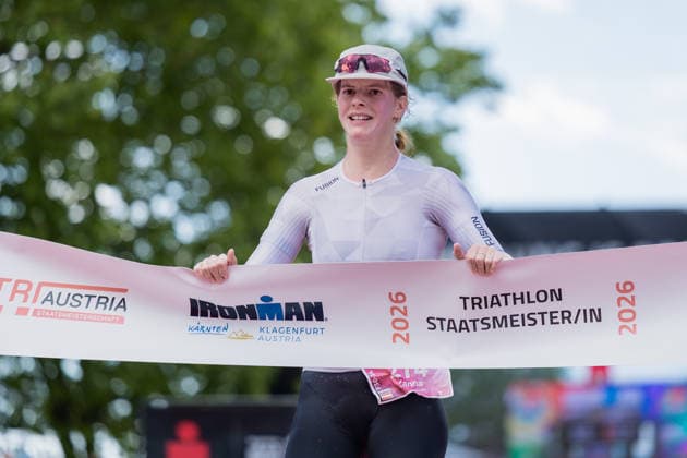 TRIATHLON - Ironman Austria 2026 KLAGENFURT,AUSTRIA,14.JUN.26 - TRIATHLON - Ironman Kaernten-Klagenfurt. Image shows Hanna Voelkl (AUT).  GEPAxpictures xMatthiasxTrinkl