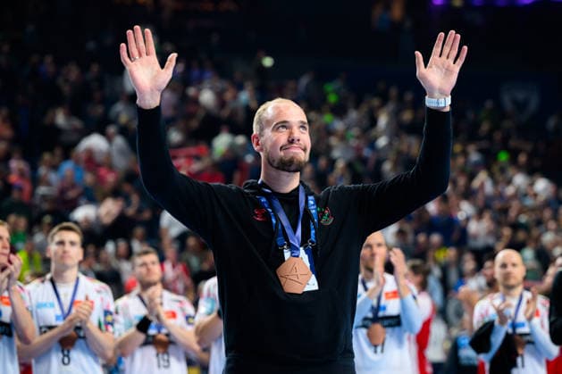 Cologne, Germany Handball EHF CL Final 4 Match 3rd place Aalborg Handbold SC Magdeburg Tim Zechel Magdeburg Cologne Lanxess Arena North Rhine-Westphalia Germany