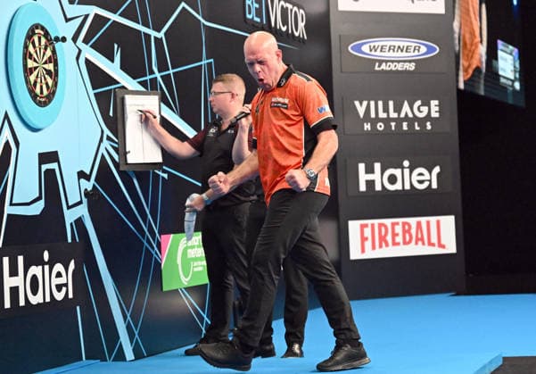 14 06 2026, xhbx, Dart World Cup of Darts 2026, v l Michael van Gerwen Netherlands DFL DFB REGULATIONS PROHIBIT ANY USE OF PHOTOGRAPHS as IMAGE SEQUENCES and or QUASI VIDEO Frankfurt