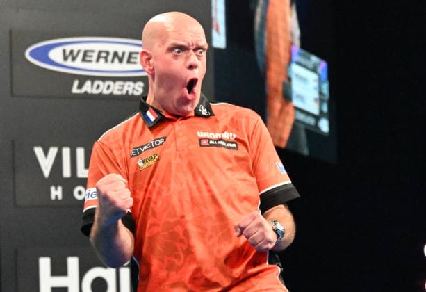 14 06 2026, xhbx, Dart World Cup of Darts 2026, v l Michael van Gerwen Netherlands DFL DFB REGULATIONS PROHIBIT ANY USE OF PHOTOGRAPHS as IMAGE SEQUENCES and or QUASI VIDEO Frankfurt