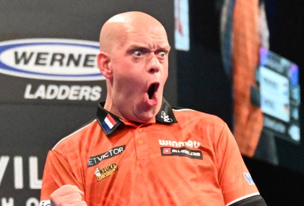 14 06 2026, xhbx, Dart World Cup of Darts 2026, v l Michael van Gerwen Netherlands DFL DFB REGULATIONS PROHIBIT ANY USE OF PHOTOGRAPHS as IMAGE SEQUENCES and or QUASI VIDEO Frankfurt