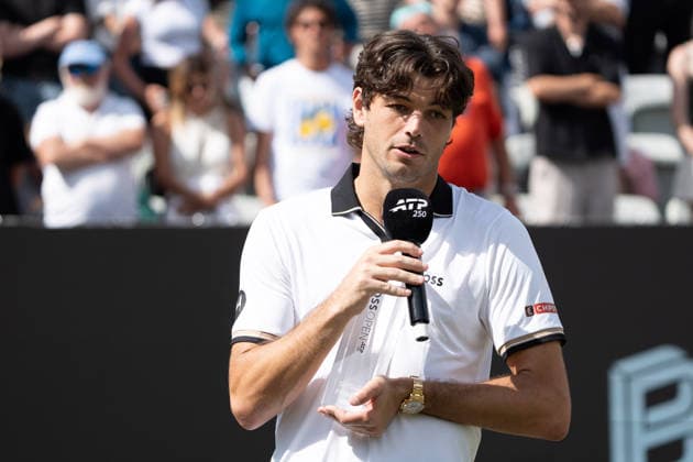 Taylor Fritz with trophy, Ben Shelton vs Taylor Fritz, Tennis, ATP Tournament, Boss Open, Center Court, Final, 14 06 2026, Ben Shelton vs Taylor Fritz, Tennis, ATP Tournament, Boss Open, Center Court, Final, 14 06 2026, Stuttgart Copyright: xEibner-Pressefoto EdwardxCheungx EP_ECG