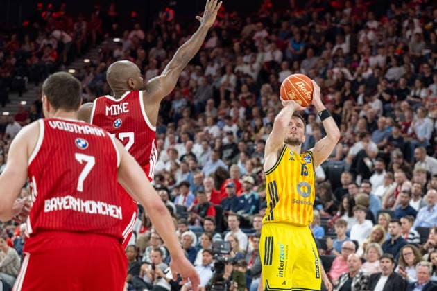 Martin Hermannsson 15 Alba Berlin , FC Bayern Basketball vs Alba Berlin, BBL, Final 2, 14 06 2026 Munich Bavaria Germany Copyright: xkolbert-press UlrichxGamelx