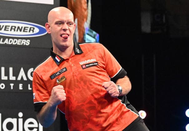 14 06 2026, xhbx, Dart World Cup of Darts 2026, v l Michael van Gerwen Netherlands DFL DFB REGULATIONS PROHIBIT ANY USE OF PHOTOGRAPHS as IMAGE SEQUENCES and or QUASI VIDEO Frankfurt