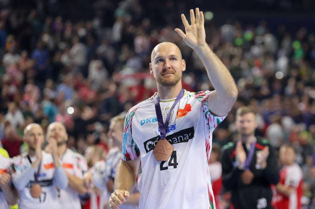 14 06 2026, xtgx, Handball, EHF Champions League match for 3rd place, HBC Aalborg Handbold SC Magdeburg v l Christian O Sullivan Magdeburg, 24 Koeln