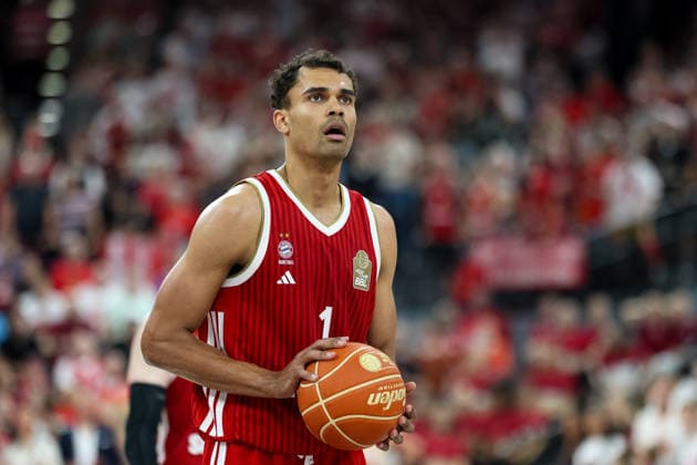 Oscar da Silva FC Bayern Basketball, 01 with ball, GER, FC Bayern Basketball vs Alba Berlin, Basketball, easycredit Basketball Bundesliga, Playoffs, Final, Game 2, Season 2025 2026, 14 06 2026, GER, FC Bayern Basketball vs Alba Berlin, Basketball, easycredit Basketball Bundesliga, Playoffs, Final, Game 2, Season 2025 2026, 14 06 2026 Munich Copyright: xEibner-Pressefoto JennixMaulx EP_JML