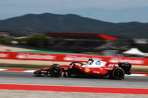 44 HAMILTON Lewis gbr , Scuderia Ferrari SF 26, action during the Formula 1 Barcelona Catalunya Grand Prix 2026, 7th round of the 2026 Formula One World Championship from June 12 to 14, 2026 on the Circuit de Barcelona Catalunya, in Montmelo, Spain Photo Hoch Zwei Montmelo Spain