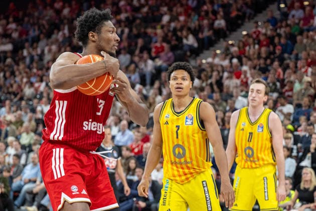 David McCormack 33 FC Bayern Basketball holds on to the ball, FC Bayern Basketball vs Alba Berlin, BBL, Final 2, 14 06 2026 Munich Bavaria Germany Copyright: xkolbert-press UlrichxGamelx