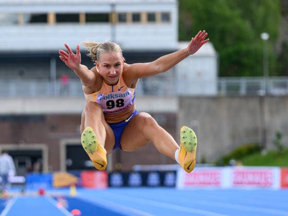 260614 Maja Askag, Raby Rekarne FIF, competes in the womens long jump during the Folksam Grand Prix athletics competition on June 14, 2026 in Stockholm  Copyright: EMMAxWALLSKOG BB260614EW077