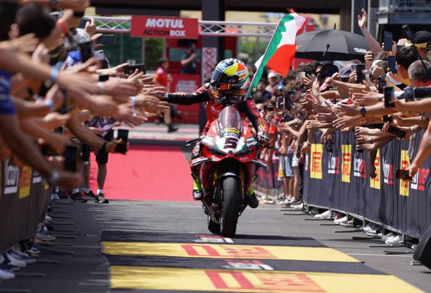 Foto Alessandro La Rocca LaPresse 14-06-2026, Misano World Circuit Marco Simoncelli Motociclismo-WSBK Fim Superbike World Championship, WM, Weltmeisterschaft Pirelli Emilia Romagna Round 12-14-June 2026 Gara 2 nella foto:Yari Montella 3 cl- Ducati Panigale- Barni Spark Racing Team Photo Alessandro La Rocca LaPresse 2025 14 june, Misano World Circuit Marco Simoncelli Sport- Motorcycling - WSBK Fim Superbike World Championship-Pirelli Emilia Romagna Round-12-14-June 2026- Race 2 in the photo:Yari Montella 3 cl- Ducati Panigale- Barni Spark Racing Team  Copyright: x AlessandroxLaxRoccax-xLaPressex