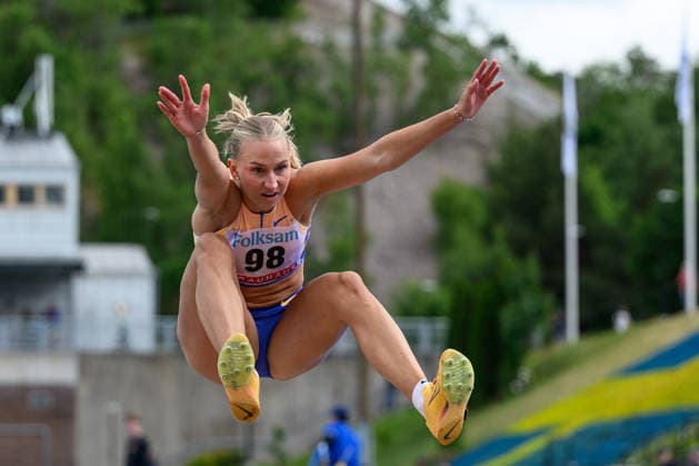 260614 Maja Askag, Raby Rekarne FIF, competes in the womens long jump during the Folksam Grand Prix athletics competition on June 14, 2026 in Stockholm  Copyright: EMMAxWALLSKOG BB260614EW087