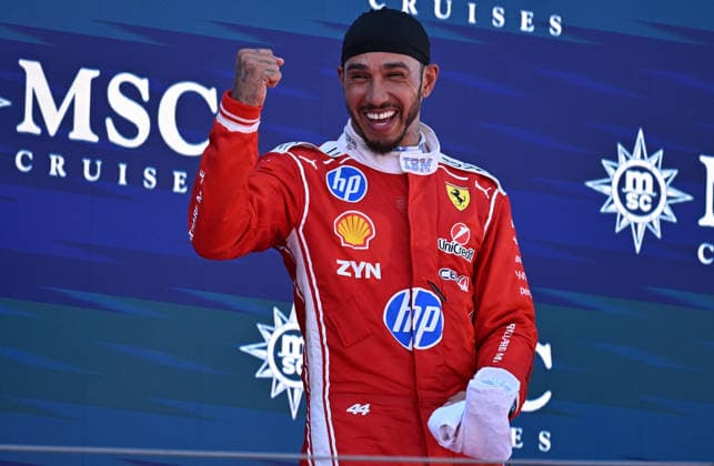 Ferrari s Lewis Hamilton wins Formula 1 Barcelona-Catalunya Grand Prix BARCELONA, SPAIN - JUNE 14: British driver Lewis Hamilton celebrates after winning the Formula 1 Barcelona-Catalunya Grand Prix, the 7th race of the 2026 Formula 1 World Championship, WM, Weltmeisterschaft at the 4.66-kilometer Circuit de Barcelona-Catalunya in Barcelona, Spain on June 14, 2026. Burak Akbulut Anadolu Barcelona Spain. Editorial use only. Please get in touch for any other usage.  Copyright: x2026xAnadoluxBurakxAkbulutx