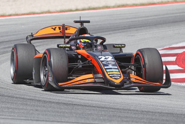 Formula 2 Championship - Round 5 Barcelona - Feature Race Nicolas Varrone of Van Amersfoort Racing during the Formula 2 MSC Cruises Gran Premio de Barcelona-Catalunya Race at Barcelona-Catalunya Circuit in Barcelona, Spain, on June 14, 2026. Barcelona Barcelona Spain  Copyright: xUrbanandsportx originalFilename:urbanandsport-formula2260614_nphbT.jpg