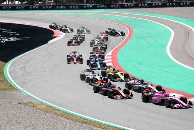 Formula 2 Championship - Round 5 Barcelona - Feature Race Formula 2 MSC Cruises Gran Premio de Barcelona-Catalunya Race at Barcelona-Catalunya Circuit, in Barcelona, Spain, on June 14, 2026. Barcelona Barcelona Spain  Copyright: xUrbanandsportx originalFilename:urbanandsport-formula2260614_npy7m.jpg