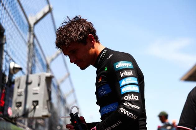 NORRIS Lando gbr , McLaren F1 Team MCL40, portrait during the Formula 1 Barcelona Catalunya Grand Prix 2026, 7th round of the 2026 Formula One World Championship from June 12 to 14, 2026 on the Circuit de Barcelona Catalunya, in Montmelo, Spain Photo Hoch Zwei Montmelo Spain