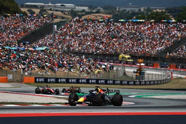 03 VERSTAPPEN Max nld , Red Bull Racing Ford RB22, action during the Formula 1 Barcelona Catalunya Grand Prix 2026, 7th round of the 2026 Formula One World Championship from June 12 to 14, 2026 on the Circuit de Barcelona Catalunya, in Montmelo, Spain Photo Hoch Zwei Montmelo Spain