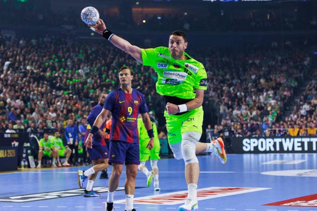 Mijajlo MARSENIC Fuechse Berlin, 93 scores a goal, Action, Goal throw GER, FC Barcelona Barca vs Fuechse Berlin, Handball, TruckScout24 EHF FINAL4 2026, Final, Season 2025 2026, 14 06 2026, GER, FC Barcelona Barca vs Fuechse Berlin, Handball, TruckScout24 EHF FINAL4 2026, Final, Season 2025 2026, 14 06 2026, Cologne Copyright: xEibnerxPressefoto OliverxSchmidtx EP_OST