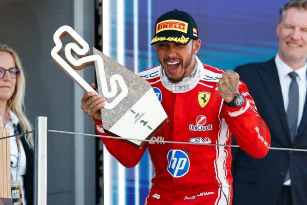 HAMILTON Lewis gbr , Scuderia Ferrari SF 26, portrait during the Formula 1 Barcelona Catalunya Grand Prix 2026, 7th round of the 2026 Formula One World Championship from June 12 to 14, 2026 on the Circuit de Barcelona Catalunya, in Montmelo, Spain Photo Hoch Zwei Montmelo Spain