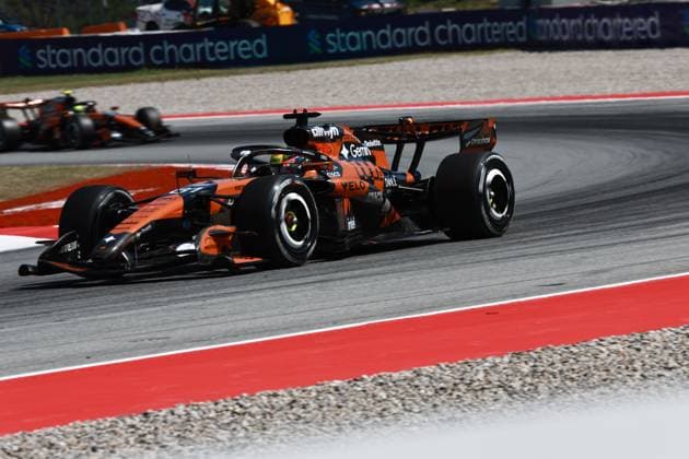81 PIASTRI Oscar from , McLaren F1 Team MCL40, action during the Formula 1 Barcelona Catalunya Grand Prix 2026, 7th round of the 2026 Formula One World Championship from June 12 to 14, 2026 on the Circuit de Barcelona Catalunya, in Montmelo, Spain Photo Hoch Zwei Montmelo Spain