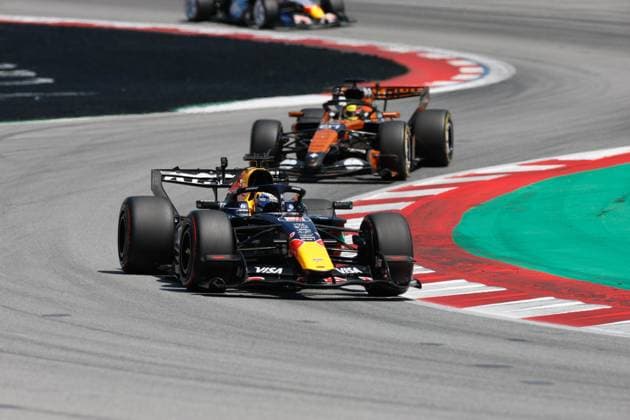 03 VERSTAPPEN Max nld , Red Bull Racing Ford RB22, action during the Formula 1 Barcelona Catalunya Grand Prix 2026, 7th round of the 2026 Formula One World Championship from June 12 to 14, 2026 on the Circuit de Barcelona Catalunya, in Montmelo, Spain Photo Hoch Zwei Montmelo Spain