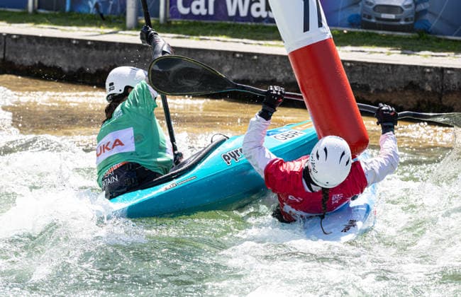 Kayak cross, symbolic image ICF Canoe Slalom World Cup 2026 Eiskanal Augsburg