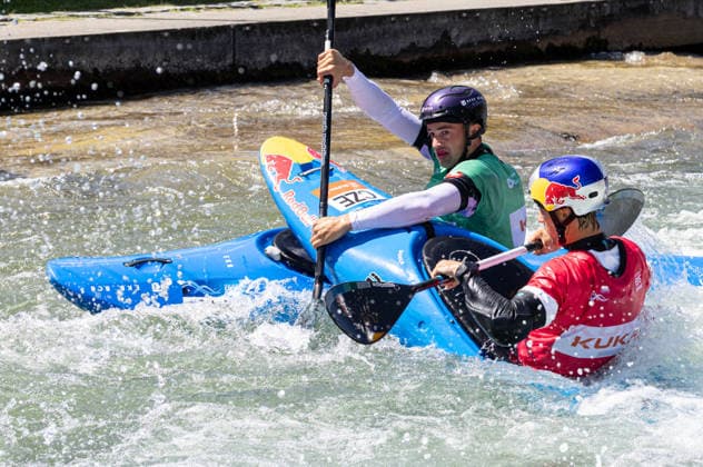 Kayak cross, symbolic image ICF Canoe Slalom World Cup 2026 Eiskanal Augsburg