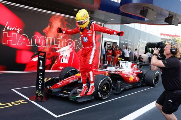 HAMILTON Lewis gbr , Scuderia Ferrari SF 26, portrait during the Formula 1 Barcelona Catalunya Grand Prix 2026, 7th round of the 2026 Formula One World Championship from June 12 to 14, 2026 on the Circuit de Barcelona Catalunya, in Montmelo, Spain Photo Hoch Zwei Montmelo Spain