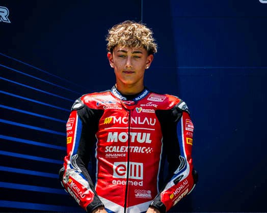 June 14, 2026, Cascais, Lisbon, Portugal: Travis Borg - of the Team Monlau Motul during the FIM Moto3 Junior World Championship, WM, Weltmeisterschaft Race at Circuito Estoril on june 14, 2026 in Estoril,Cascais Portugal. Motorsports 2026: FIM Moto3 Junior World Championship  - ZUMAr200 20260614_zsp_r200_088 Copyright: xNunoxReisinhox