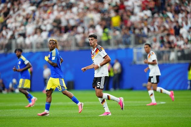 Germany v Curacao - FIFA World Cup, WM, Weltmeisterschaft, Fussball 2026 - Group E HOUSTON, UNITED STATES - JUNE 14: Pavlovic (5) of Germany in action during the 2026 FIFA World Cup First Stage Group E match between Germany and Curacao at NRG Stadium (Houston Stadium) in Houston, Texas, United States on June 14, 2026. Hakan Akgun Anadolu Texas United States. Editorial use only. Please get in touch for any other usage.  Copyright: x2026xAnadoluxHakanxAkgunx