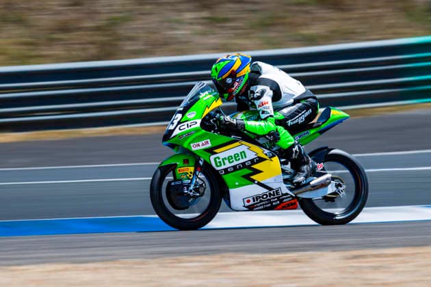 June 14, 2026, Cascais, Lisbon, Portugal: Enzo Bellon - of the CIP Green Power Junior Team during the FIM Moto3 Junior World Championship, WM, Weltmeisterschaft Race at Circuito Estoril on june 14, 2026 in Estoril,Cascais Portugal. Cascais Portugal - ZUMAr200 20260614_zsp_r200_077 Copyright: xNunoxReisinhox