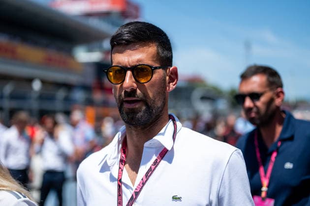 Novak Djokovic tennis player, Serbia on the grid, ESP, Formula 1 World Championship, Barcelona Catalunya Grand Prix, Circuit Barcelona Catalunya, race, 2026 season, 14 06 2026 ESP, Formula 1 World Championship, Barcelona Catalunya Grand Prix, Circuit Barcelona Catalunya, race, 2026 season, 14 06 2026 Barcelona Copyright: xEibner-Pressefoto Memmlerx EP_MMR